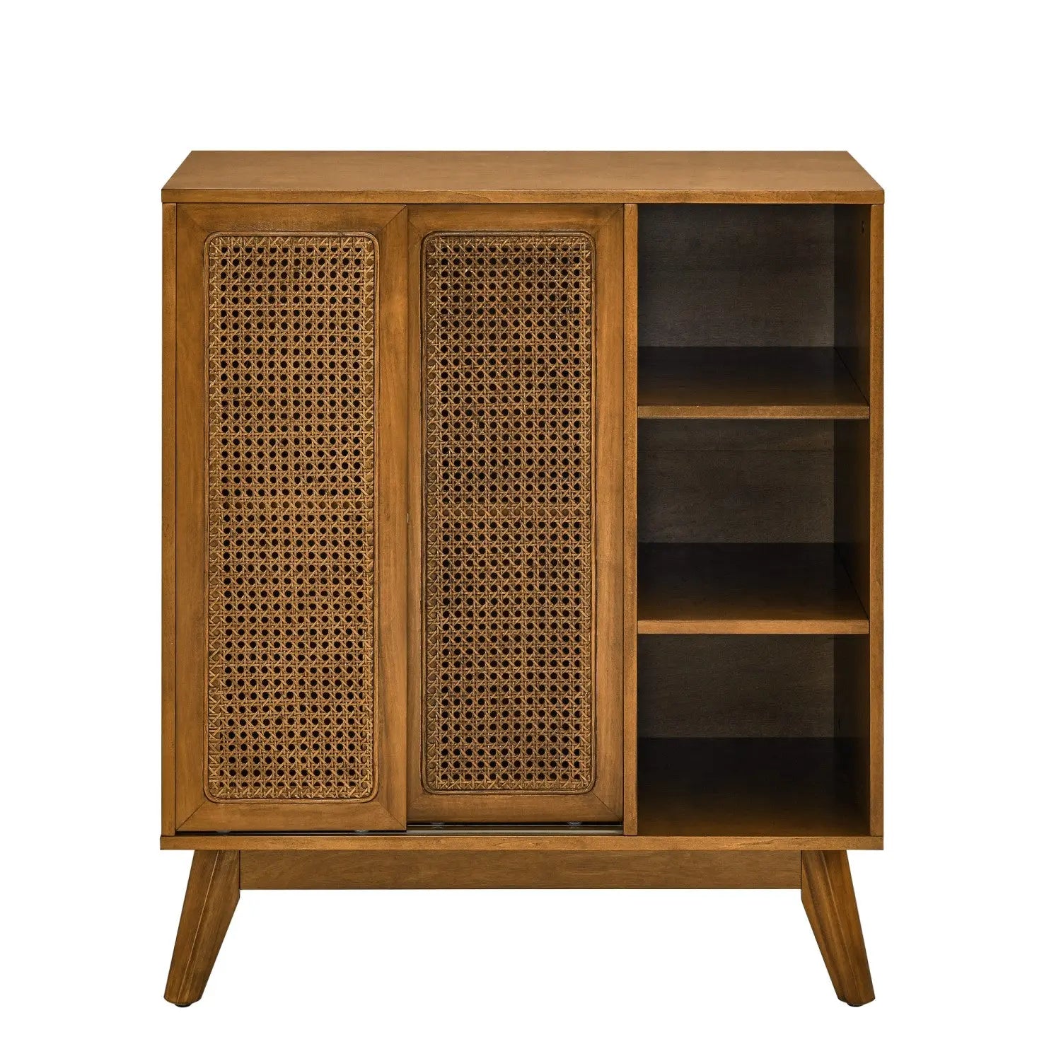 32" Brown Wood Accent Cabinet Homeroots Kitchen & Dining