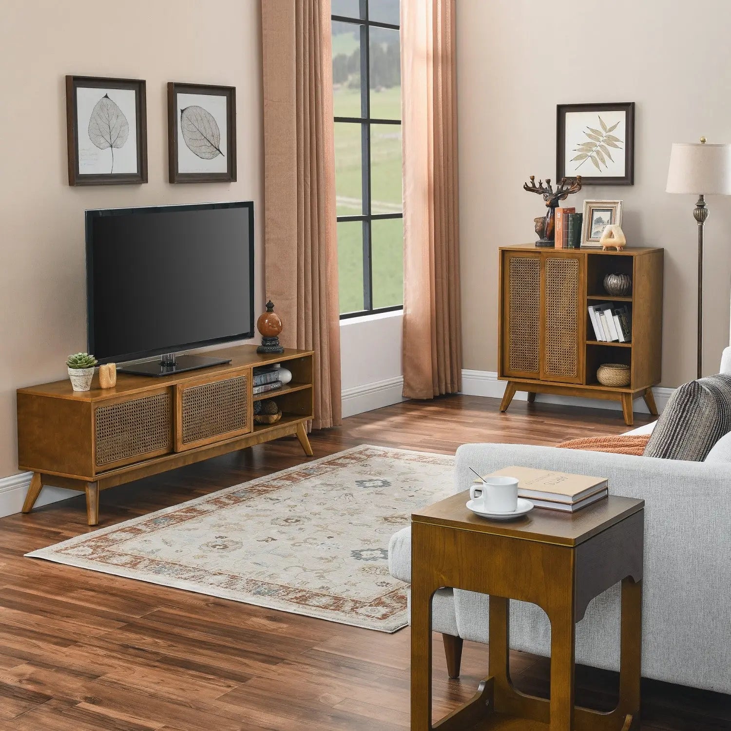 32" Brown Wood Accent Cabinet Homeroots Kitchen & Dining