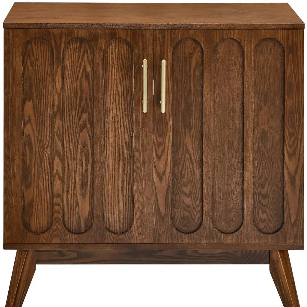 32" Brown Wood Accent Cabinet Homeroots Kitchen & Dining