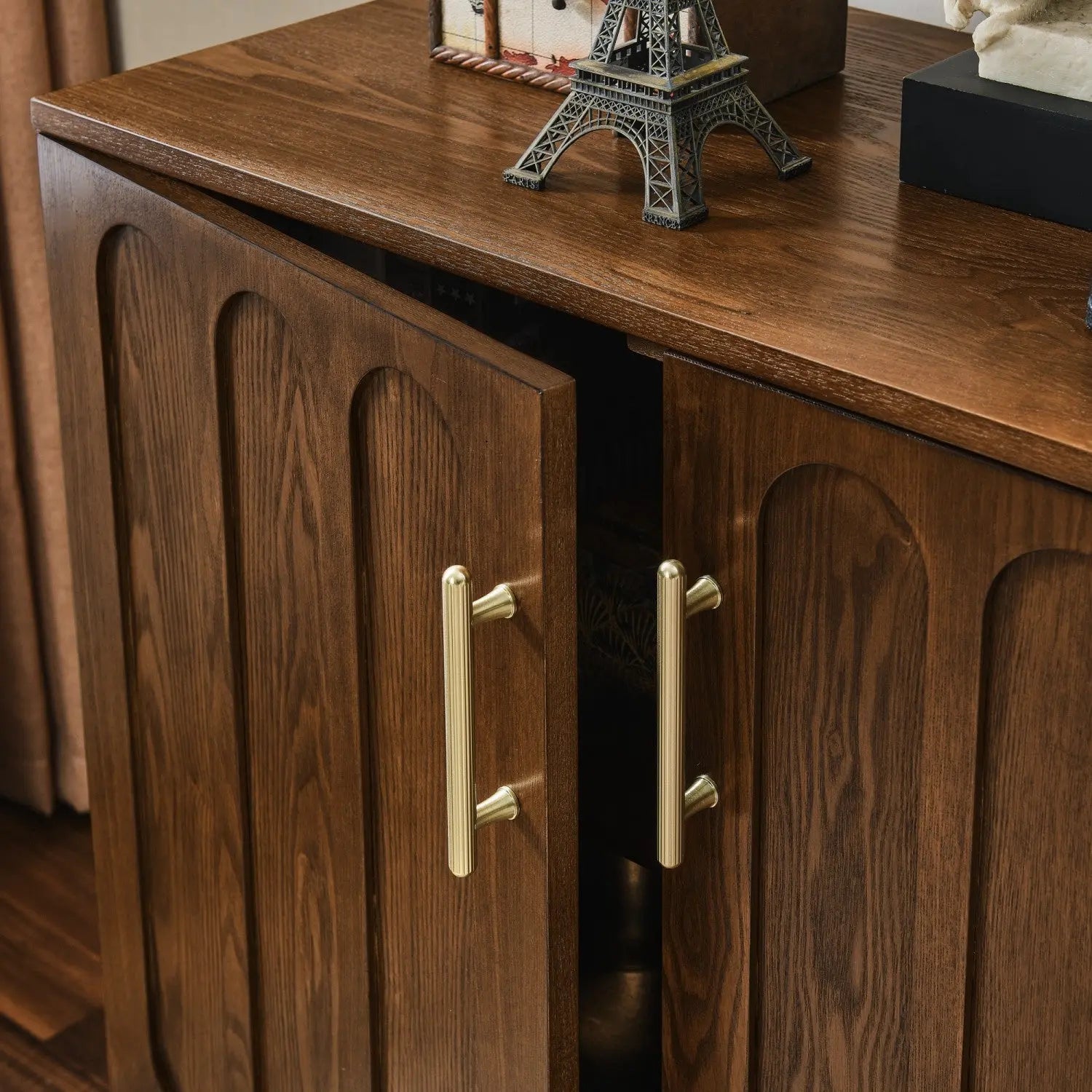 32" Brown Wood Accent Cabinet Homeroots Kitchen & Dining