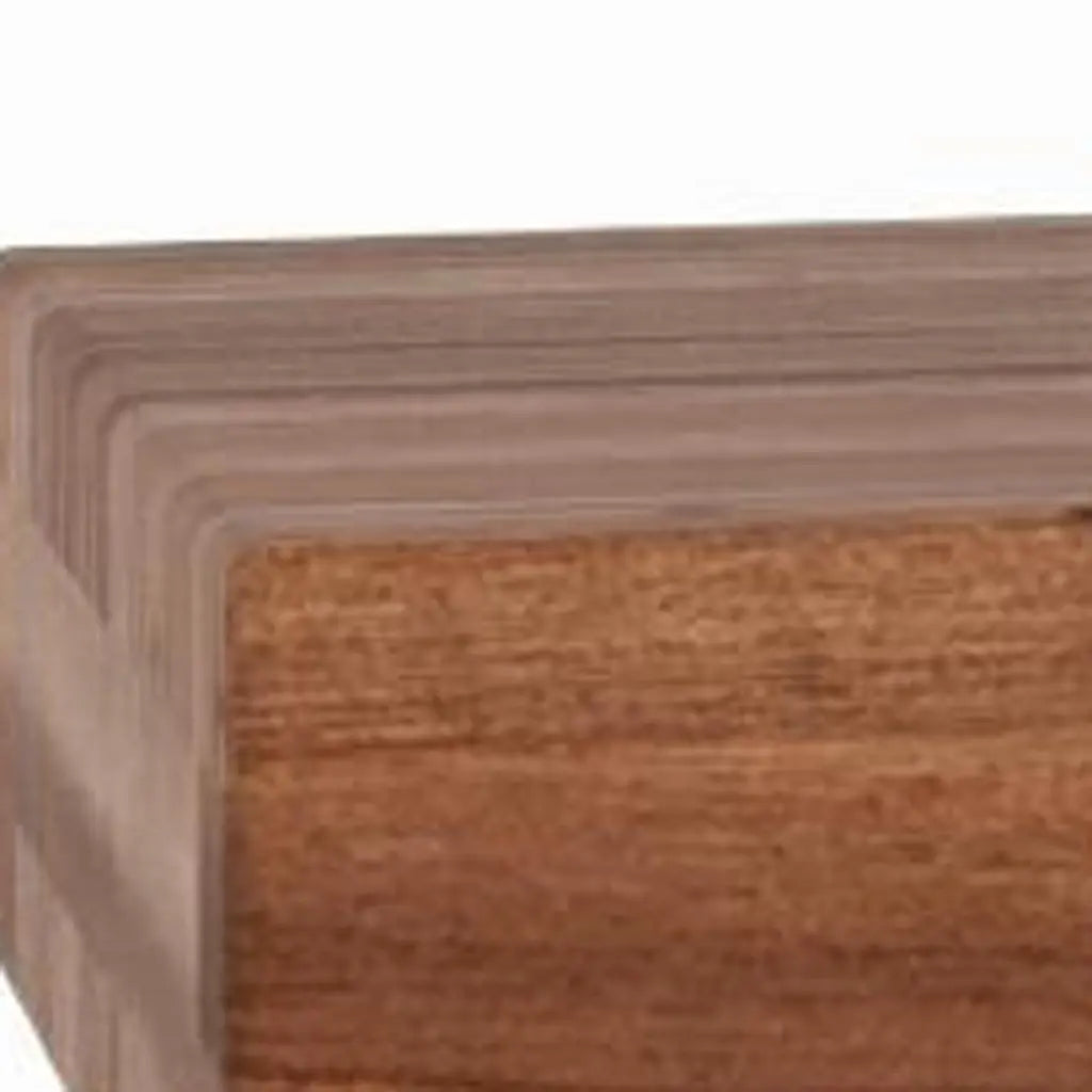 32" Brown Wood Wall Mounted Bathroom Shelves Homeroots Organization