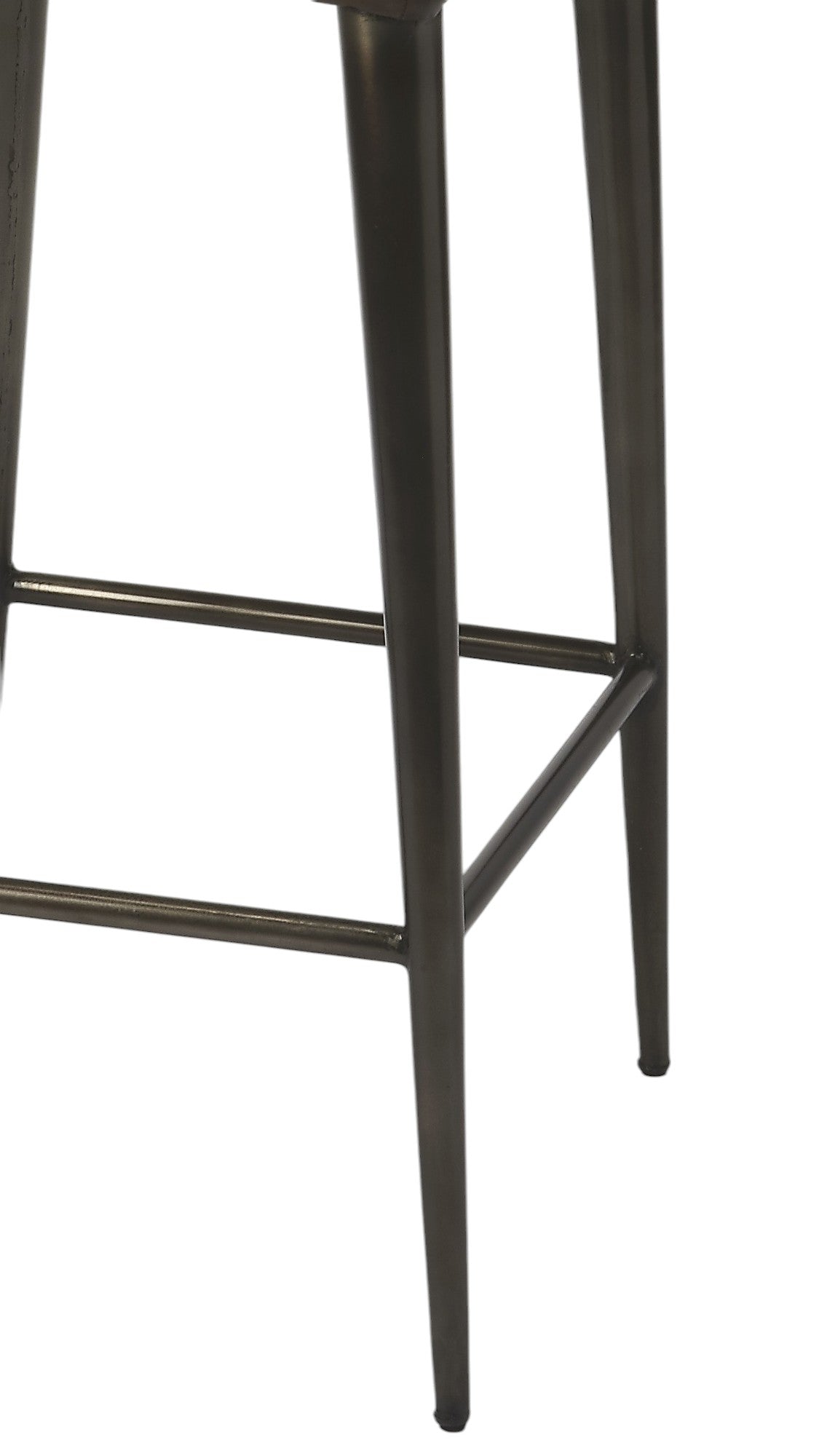 32" Brown and Black Manufactured Wood and Iron Bar Chair Homeroots Living Room