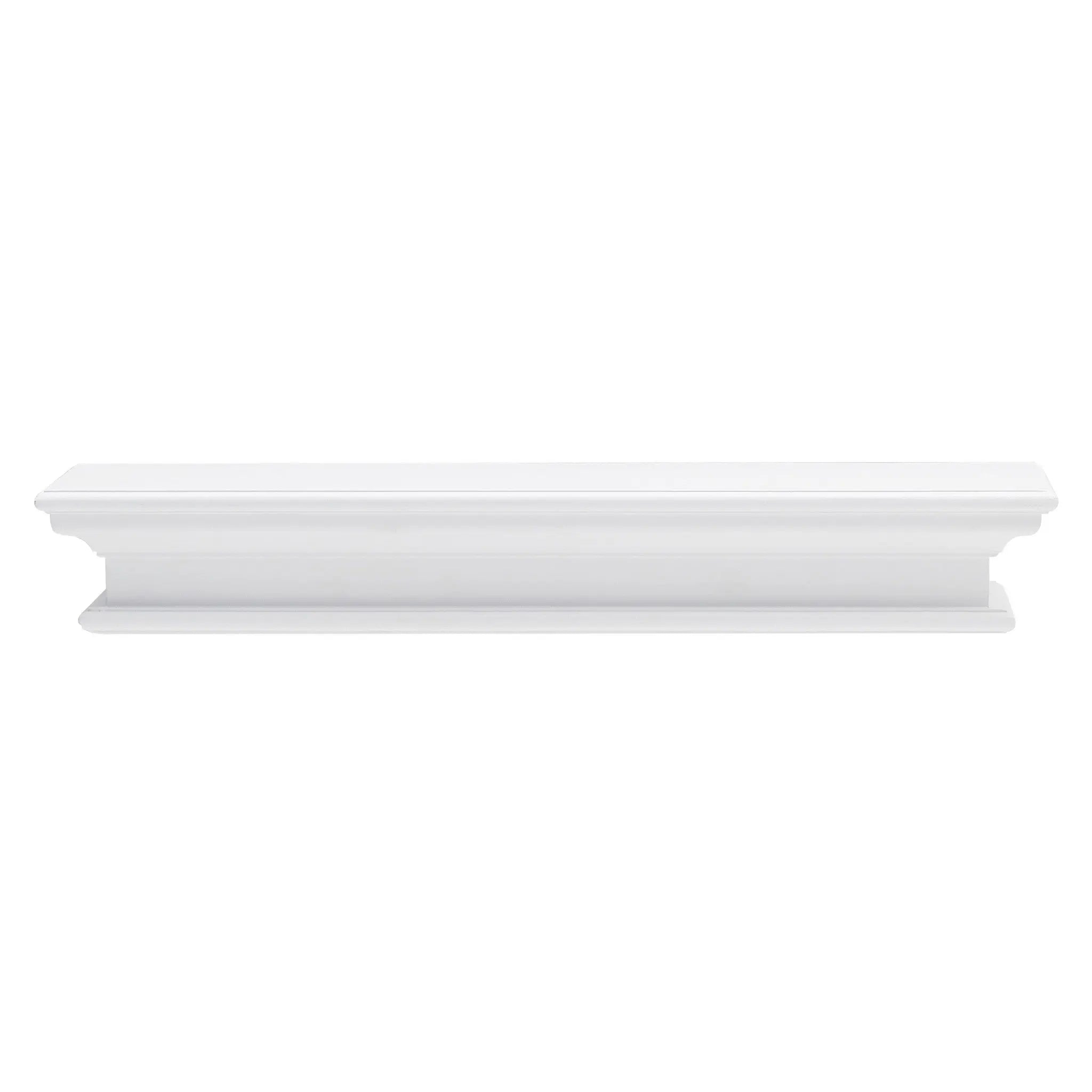 32" Classic White Floating Wall Shelf Homeroots Organization