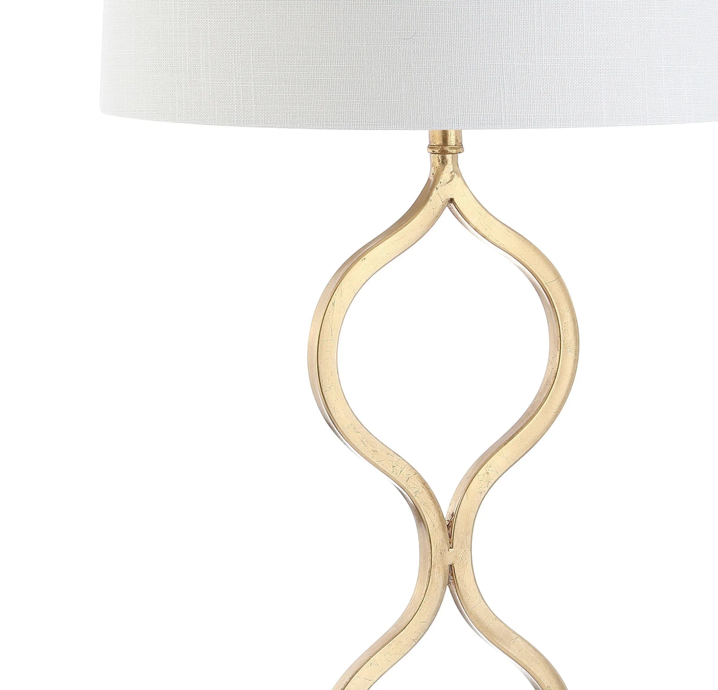 32" Clear Novelty Table Lamp With Drum Shade Homeroots Lighting