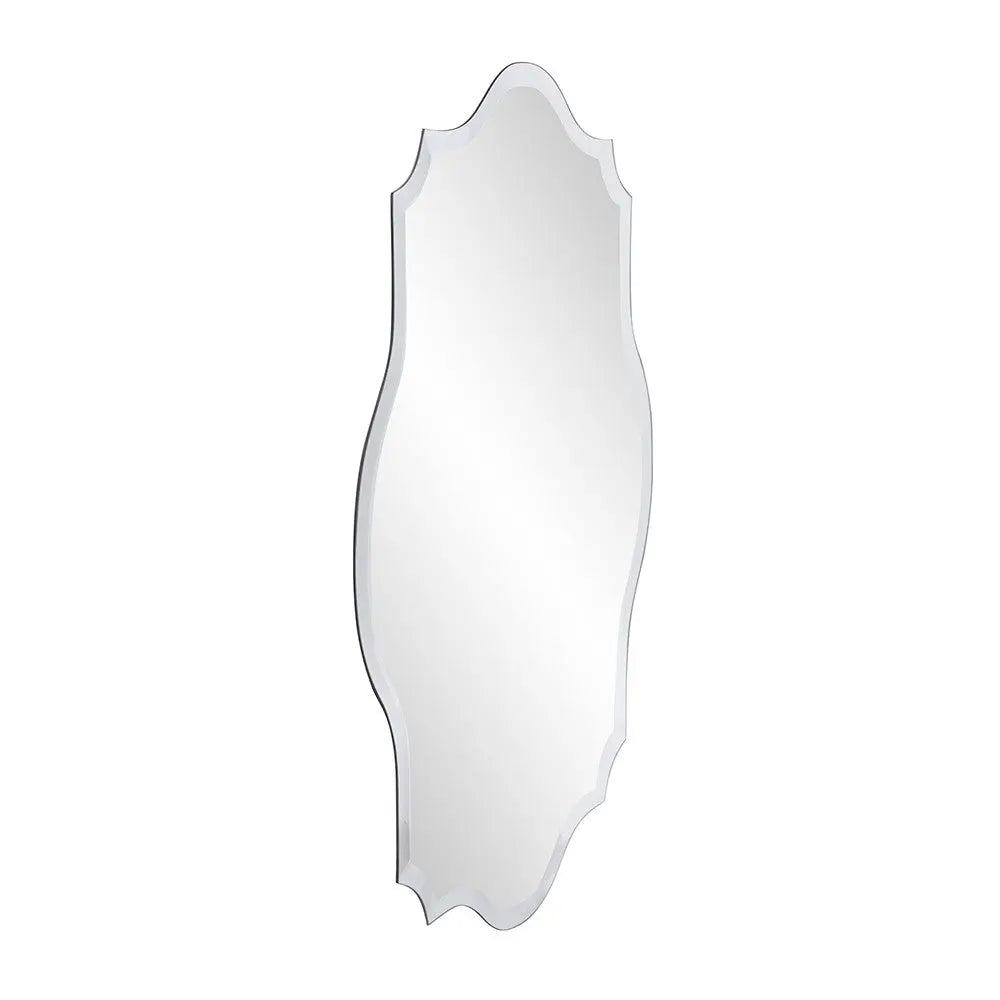 32" Clear Scalloped Edges Unframed Accent Mirror Homeroots Bed & Bath
