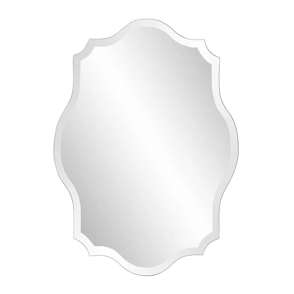 32" Clear Scalloped Edges Unframed Accent Mirror Homeroots Bed & Bath