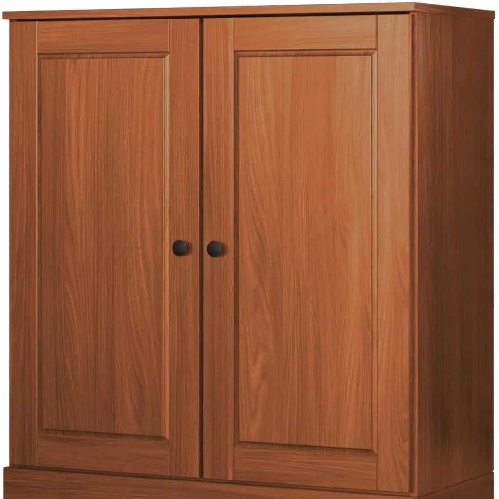 32" Coffee Solid Wood Accent Cabinet With Two Doors Homeroots Kitchen & Dining