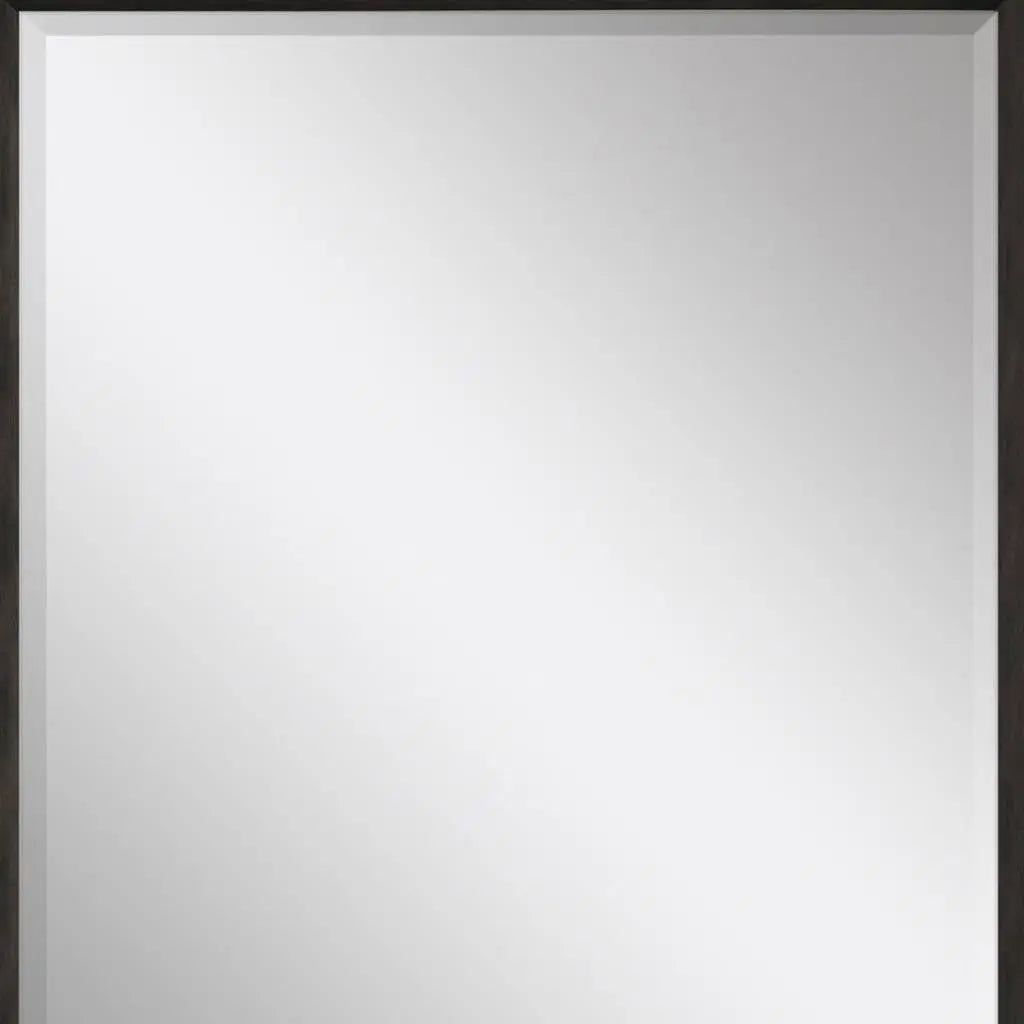 32" Dark Brown Framed Accent Mirror Homeroots Bed & Bath