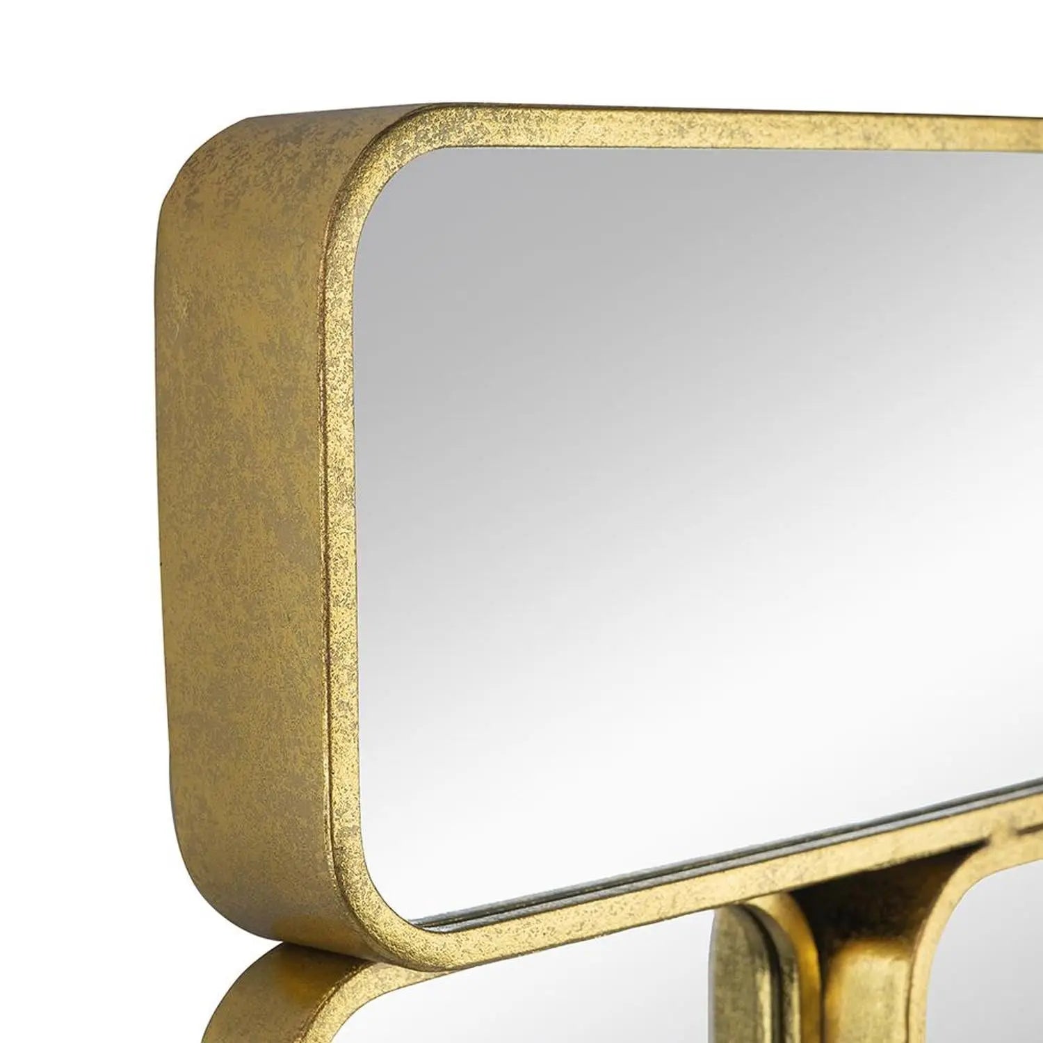 32" Gold Iron Framed Accent Mirror Homeroots Bed & Bath