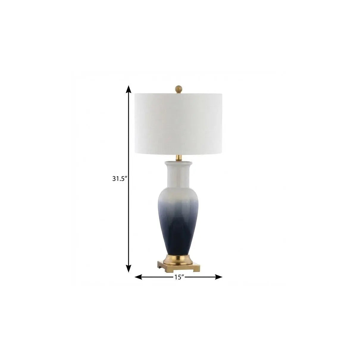 32" Gold Novelty Table Lamp With Drum Shade Homeroots Lighting