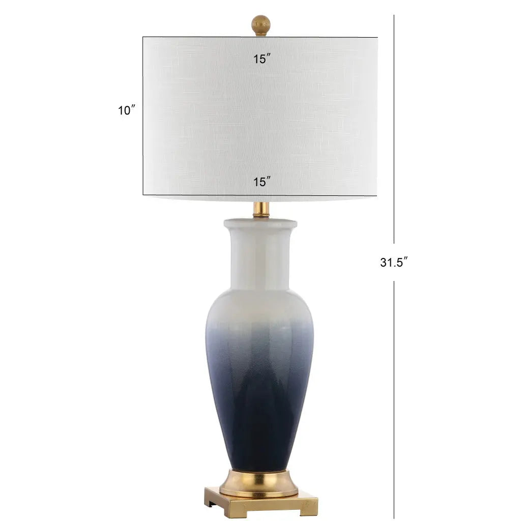 32" Gold Novelty Table Lamp With Drum Shade Homeroots Lighting
