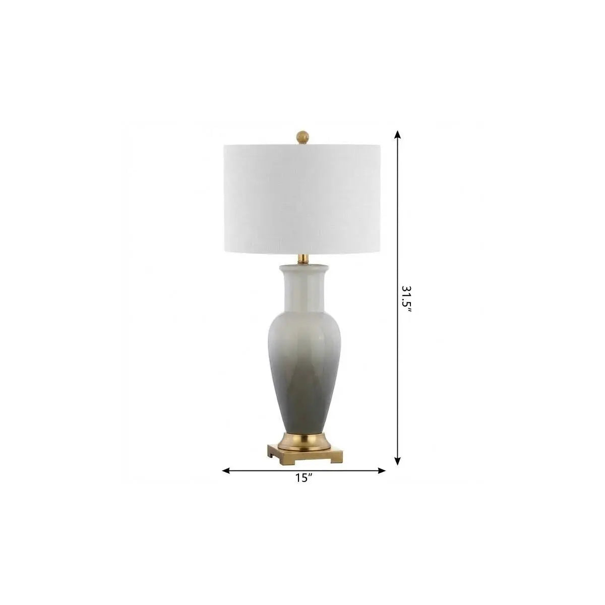 32" Gold Novelty Table Lamp With Drum Shade Homeroots Lighting