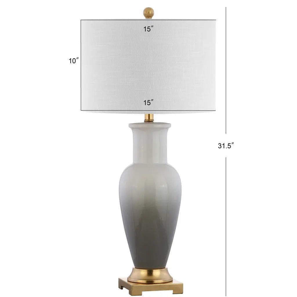 32" Gold Novelty Table Lamp With Drum Shade Homeroots Lighting