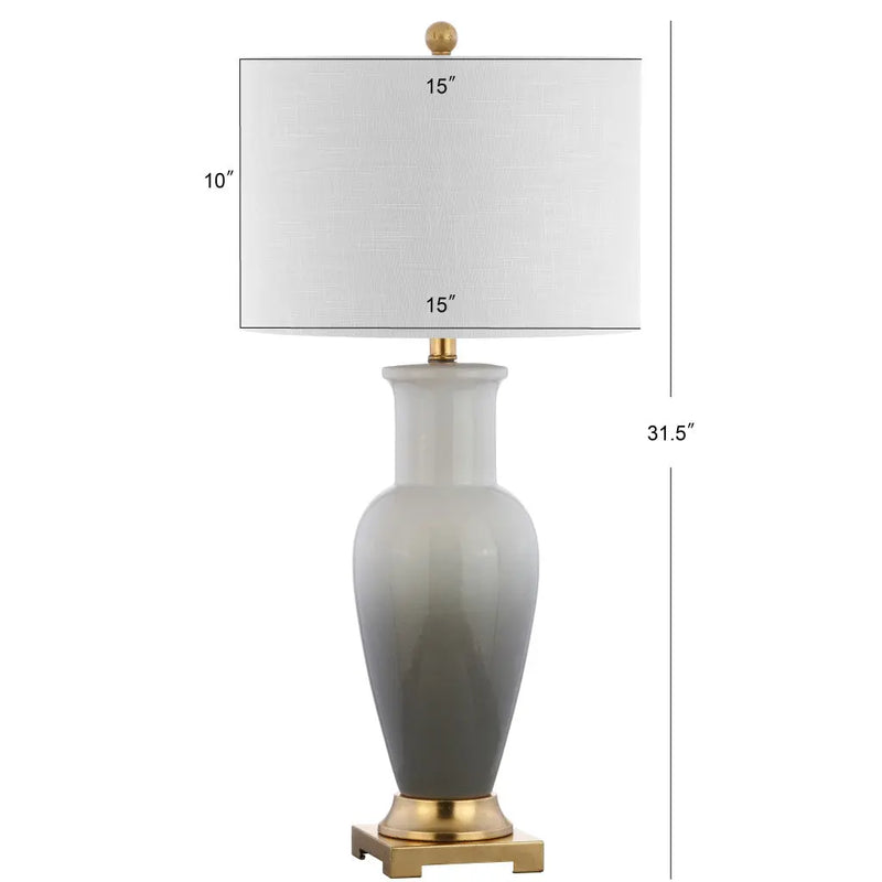 32" Gold Novelty Table Lamp With Drum Shade Homeroots Lighting