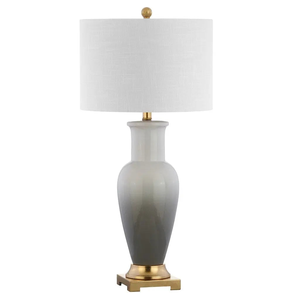 32" Gold Novelty Table Lamp With Drum Shade Homeroots Lighting