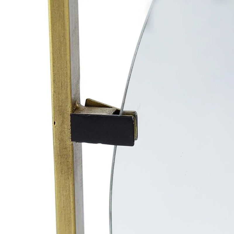 32" Gold Square Iron Framed Accent Mirror Homeroots Bed & Bath