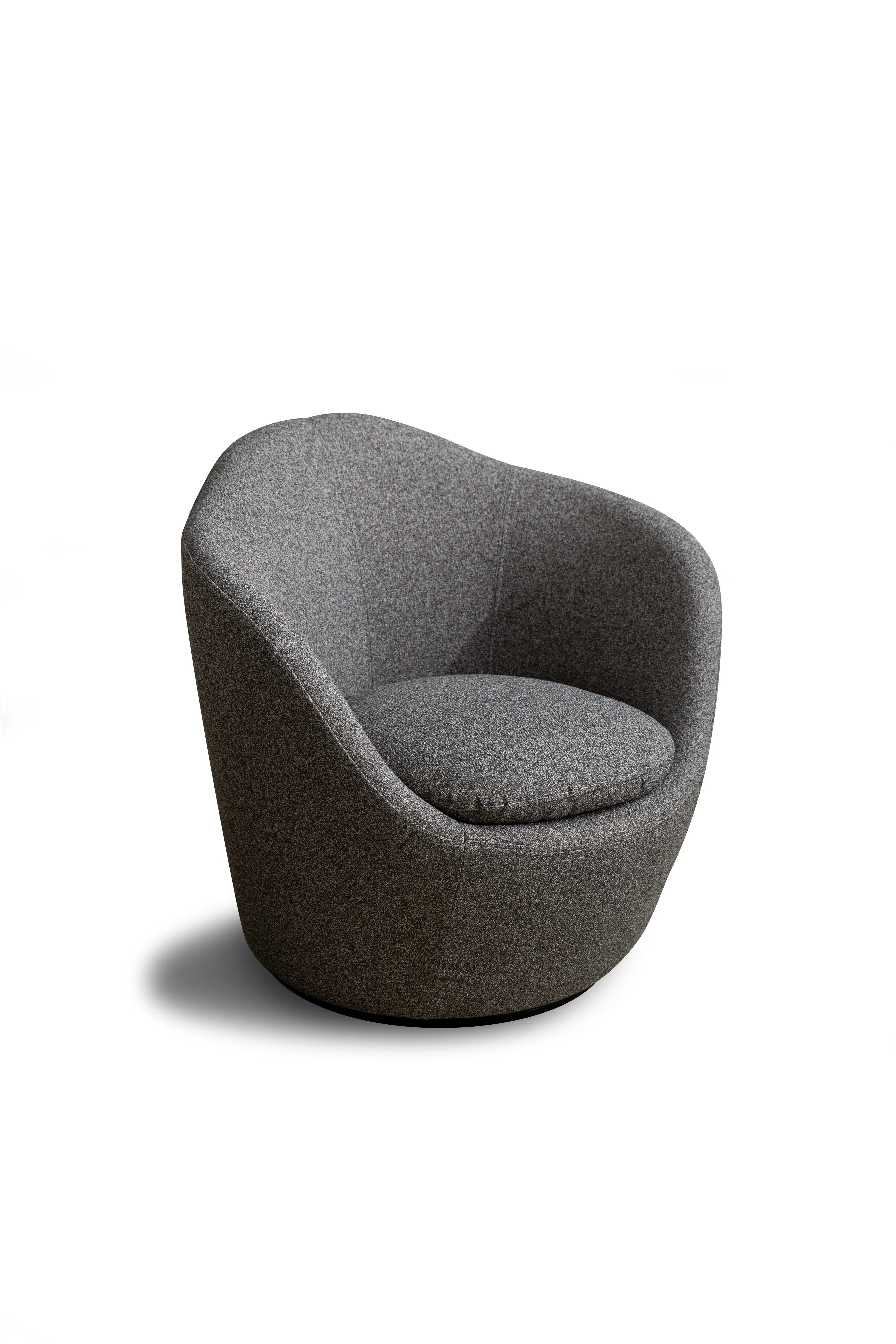 32" Gray Cotton Blend and Metal Lounge Chair Homeroots Living Room