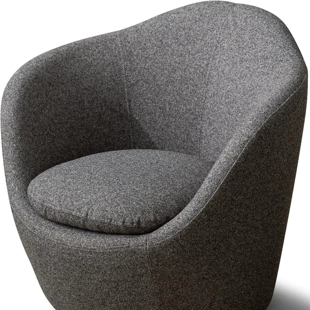 32" Gray Cotton Blend and Metal Lounge Chair Homeroots Living Room