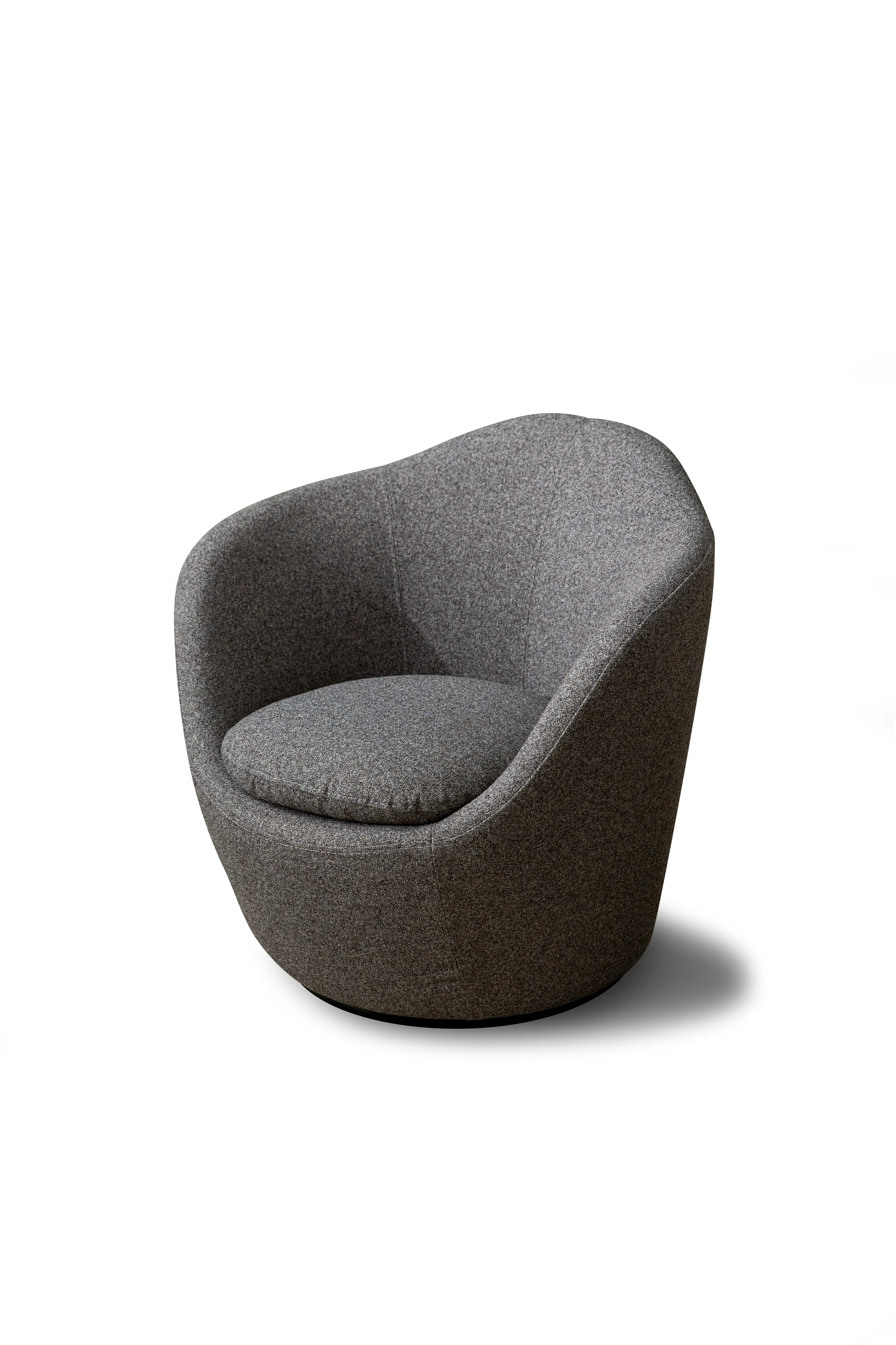 32" Gray Cotton Blend and Metal Lounge Chair Homeroots Living Room