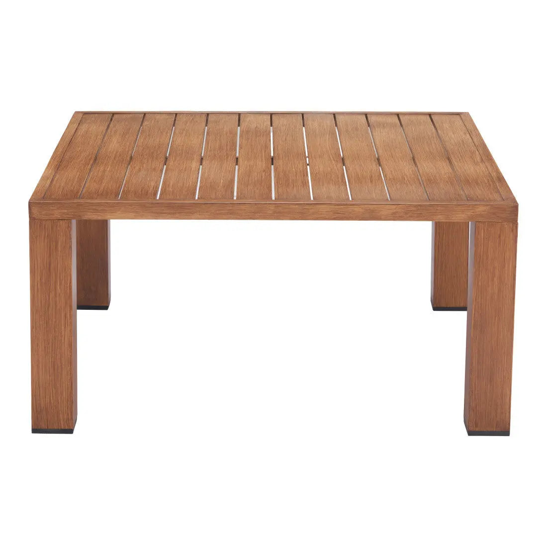 32" Natural Aluminum Square Coffee Table Homeroots Living Room