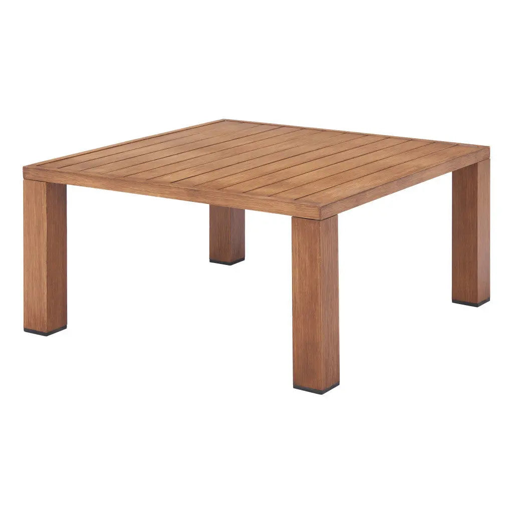 32" Natural Aluminum Square Coffee Table Homeroots Living Room