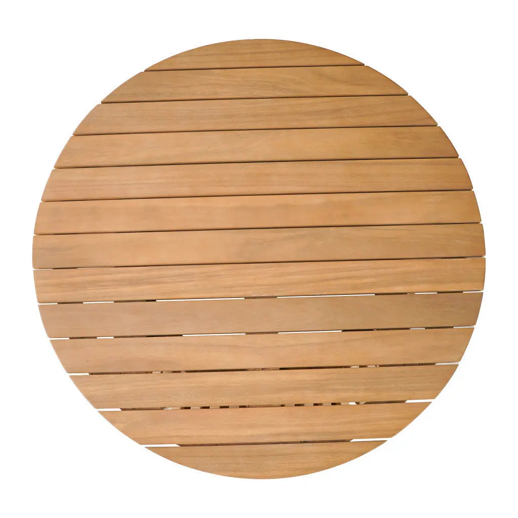 32" Natural Rounded Solid Wood Outdoor Coffee Table - GreatEagleInc