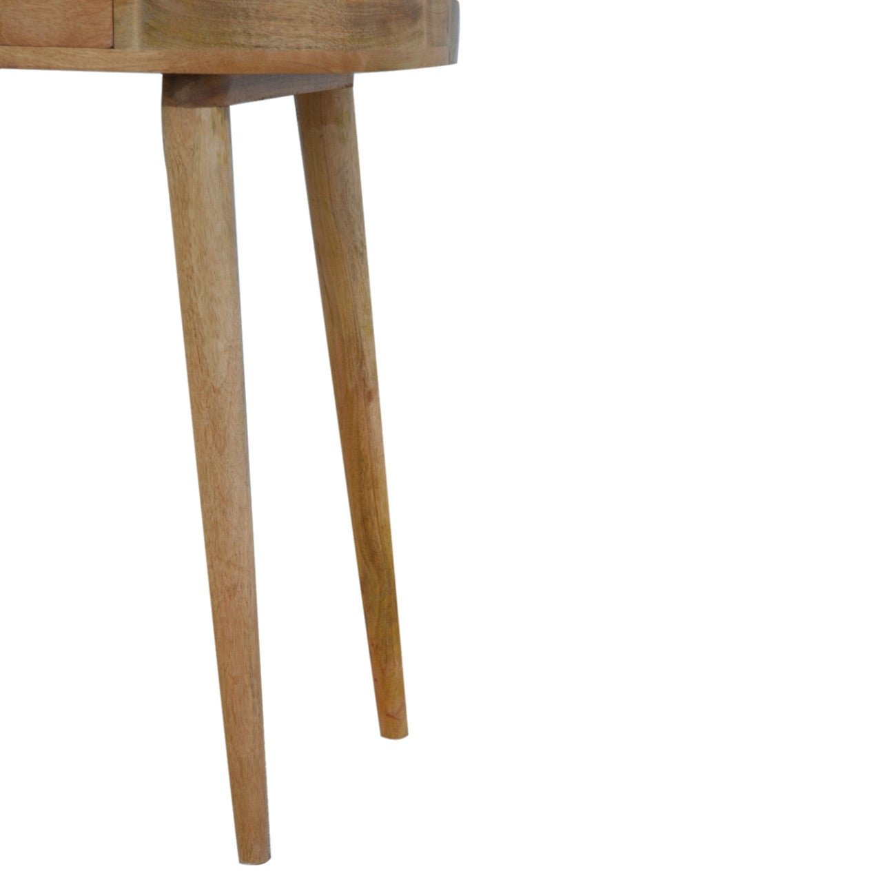 32" Oak Solid Wood Oval Console Table With Drawer Homeroots