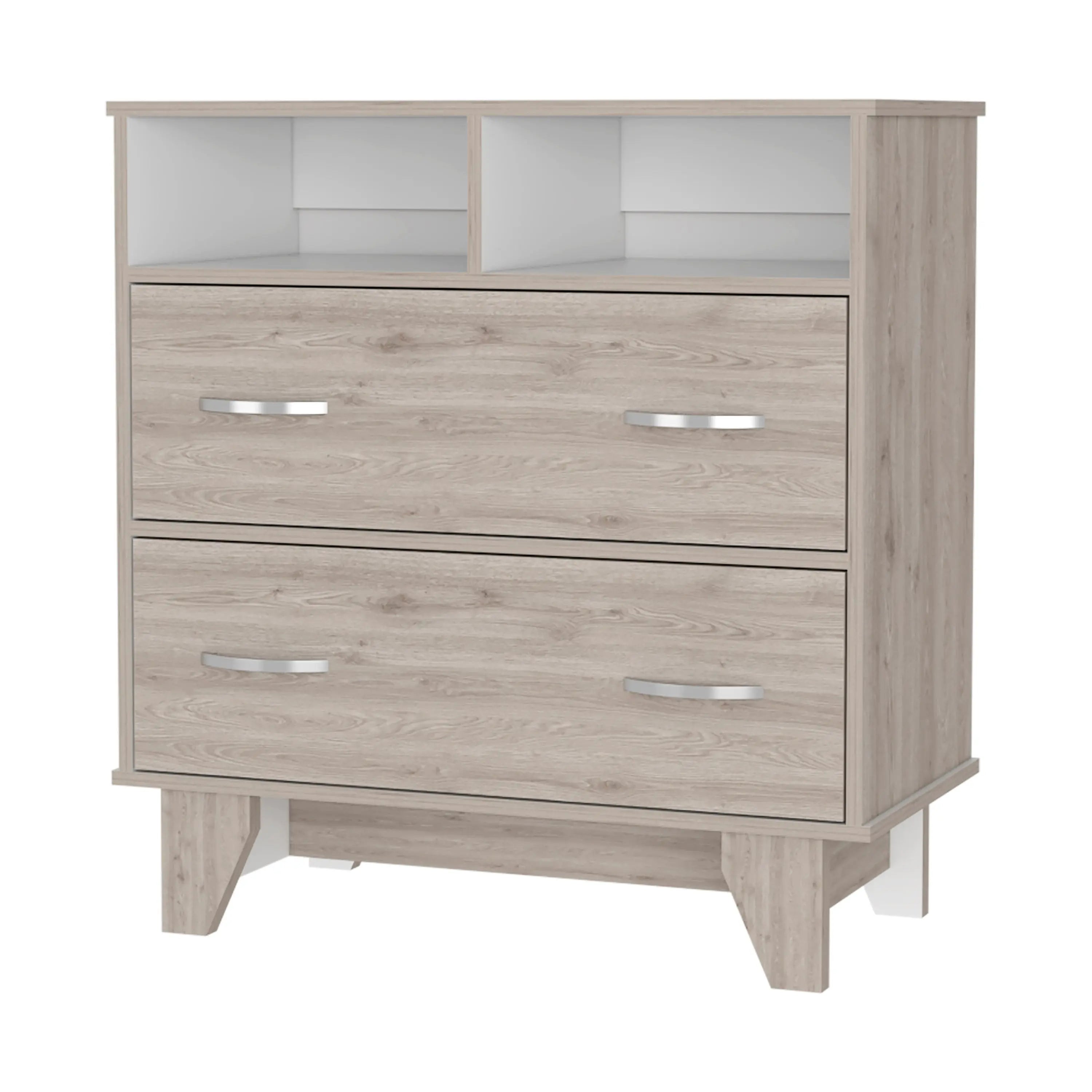 32" Oak Two Drawer Dresser Homeroots Bed & Bath