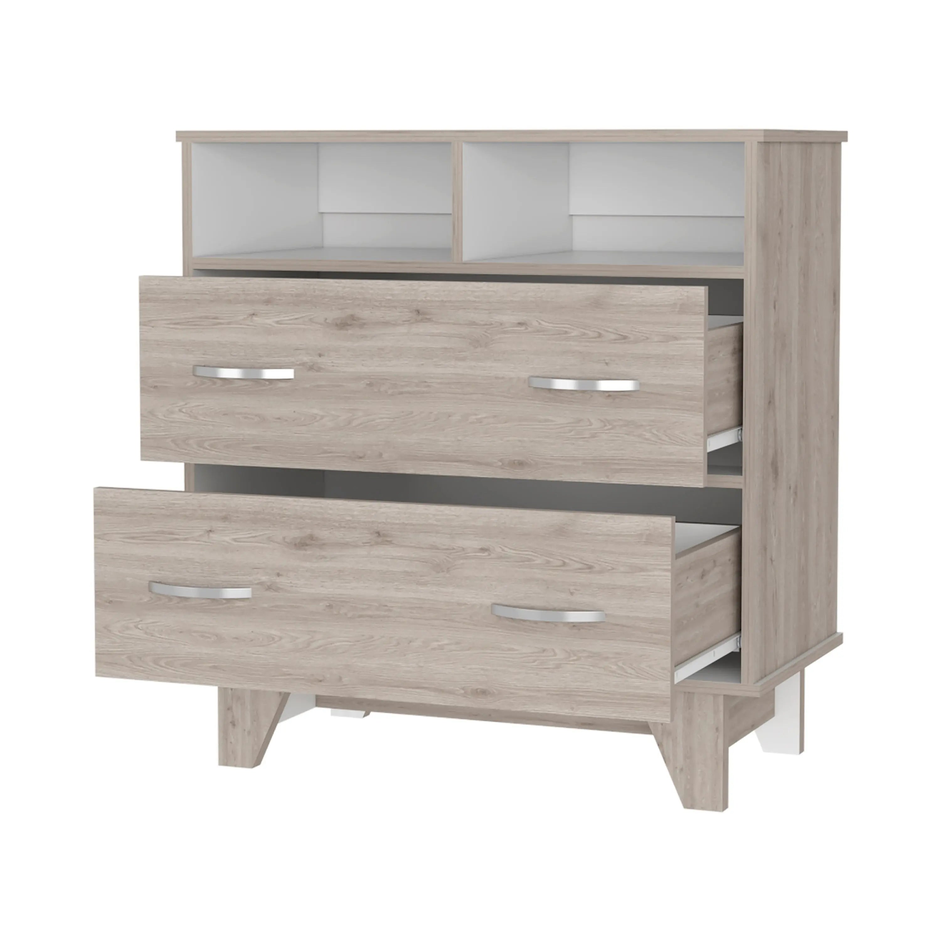 32" Oak Two Drawer Dresser Homeroots Bed & Bath