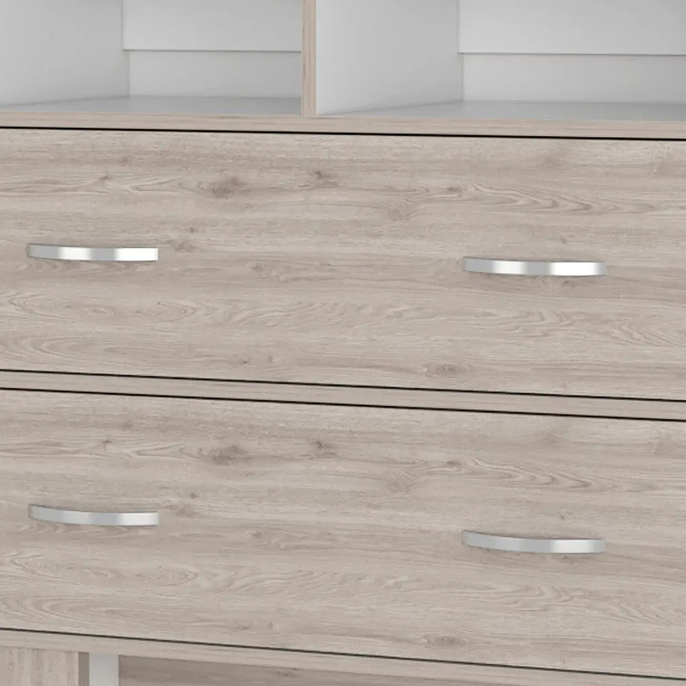 32" Oak Two Drawer Dresser Homeroots Bed & Bath