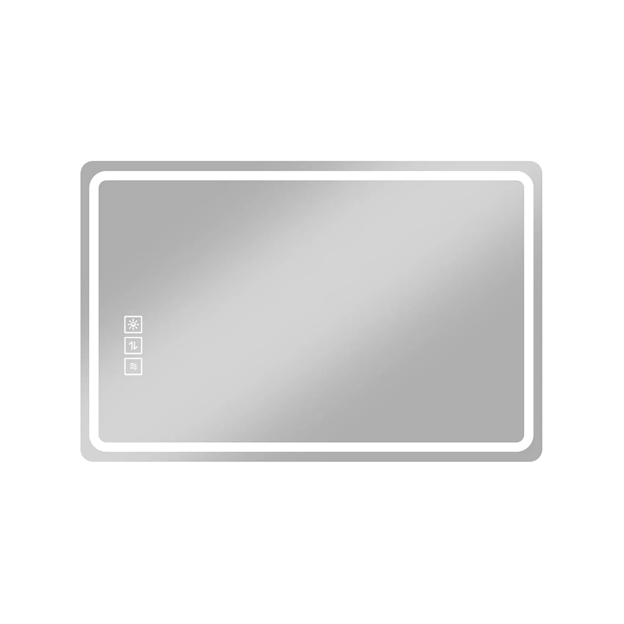 32" Silver Lighted Frameless Bathroom Vanity Mirror Homeroots Bed & Bath
