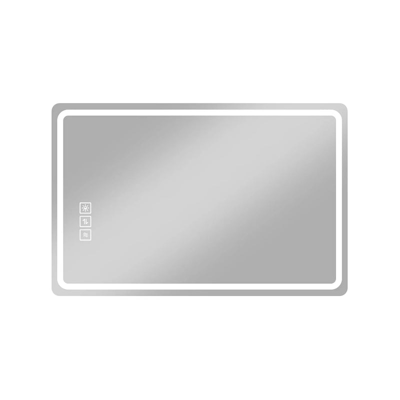 32" Silver Lighted Frameless Bathroom Vanity Mirror Homeroots Bed & Bath