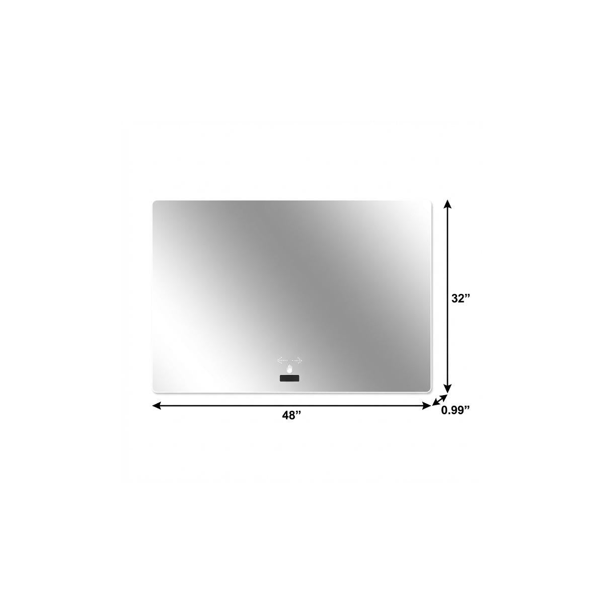 32" Silver Lighted Frameless Bathroom Vanity Mirror Homeroots Bed & Bath