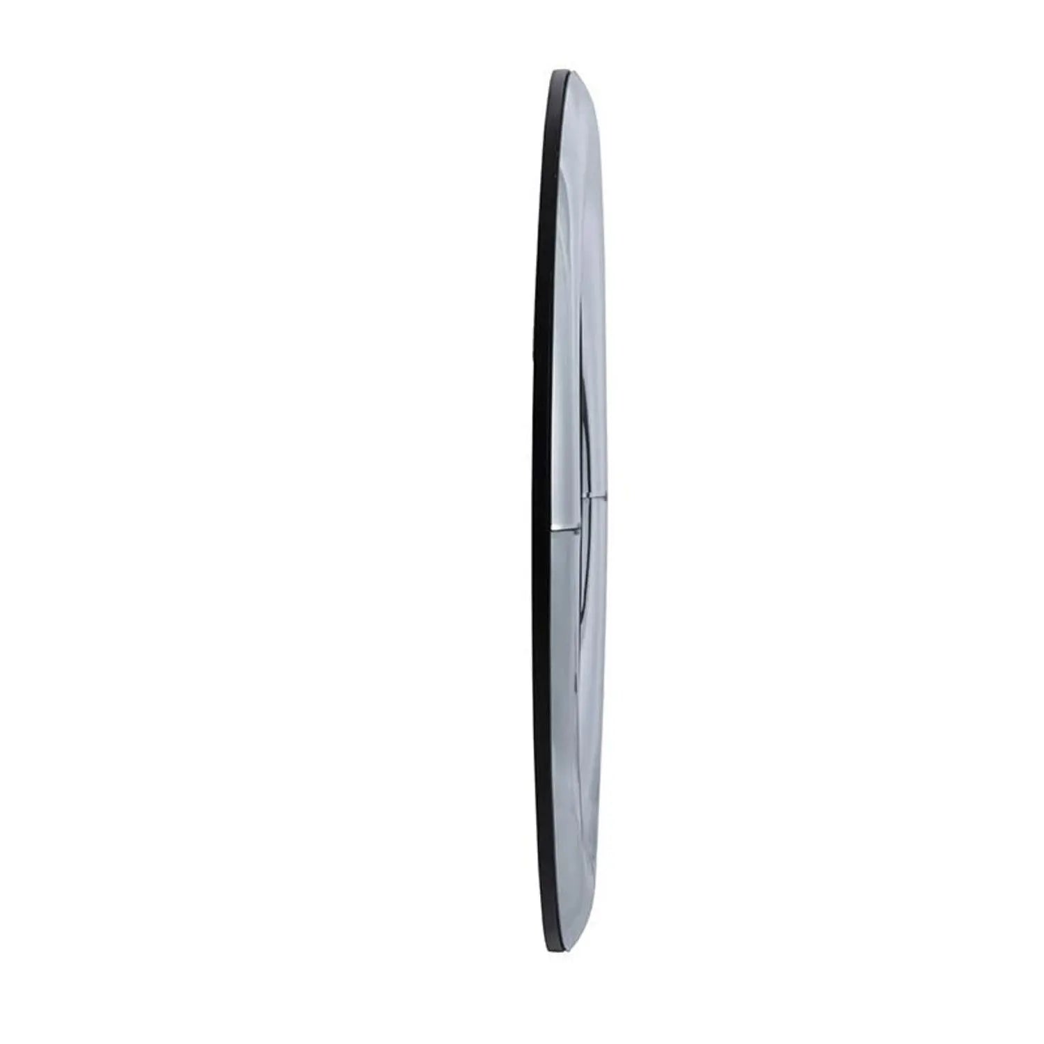 32" Silver Round Curved Frame Accent Mirror Homeroots Bed & Bath