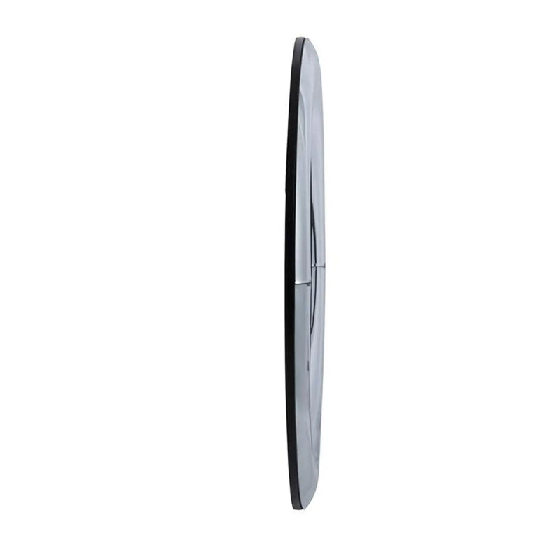 32" Silver Round Curved Frame Accent Mirror Homeroots Bed & Bath