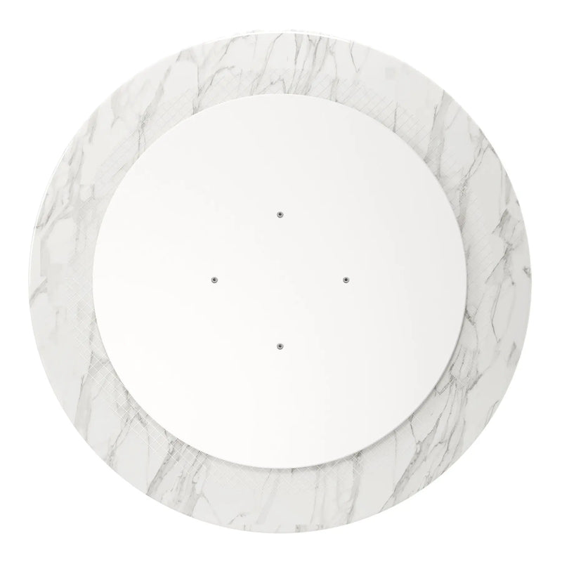 32" White And Gold Marble And Metal Dining Table Homeroots Kitchen & Dining