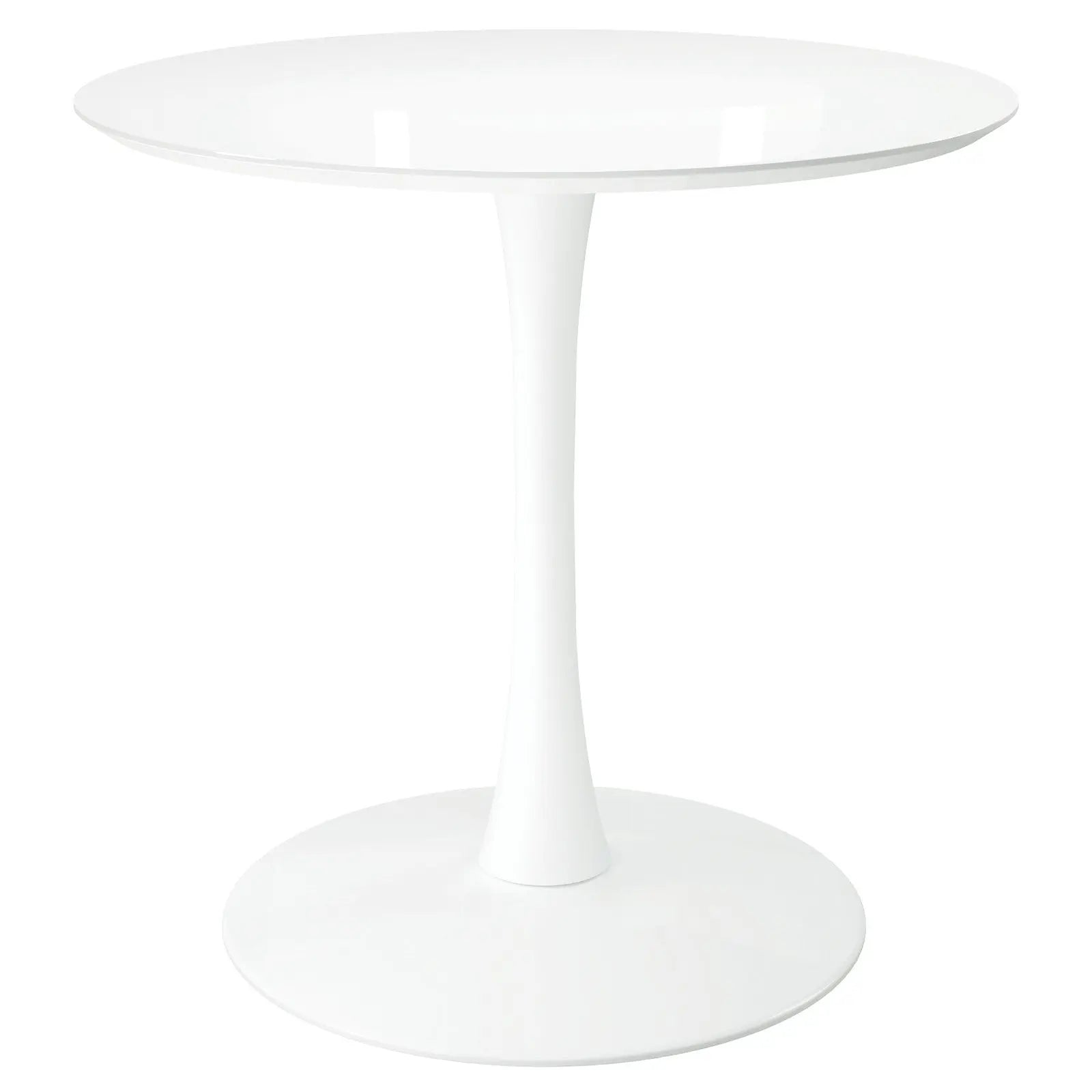 32" White Metal Dining Table Homeroots Kitchen & Dining