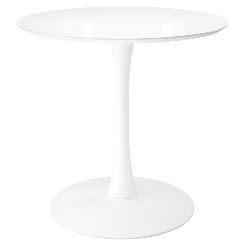 32" White Metal Dining Table Homeroots Kitchen & Dining