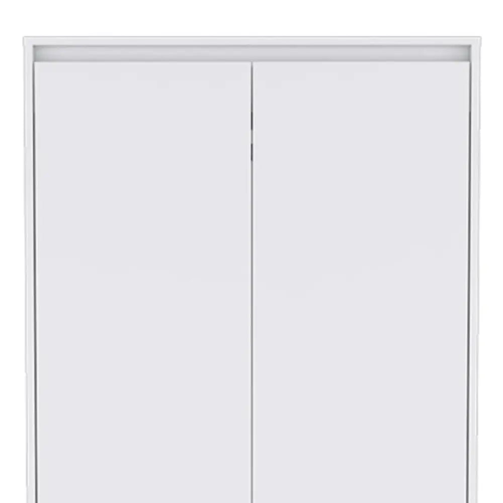 32" White Two Drawer Combo Dresser Homeroots Bed & Bath