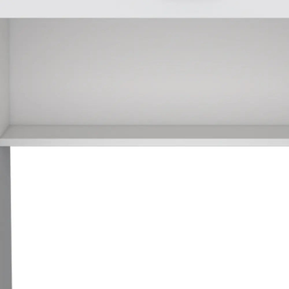 32" White Wood Computer Desk With Drawer Homeroots Office