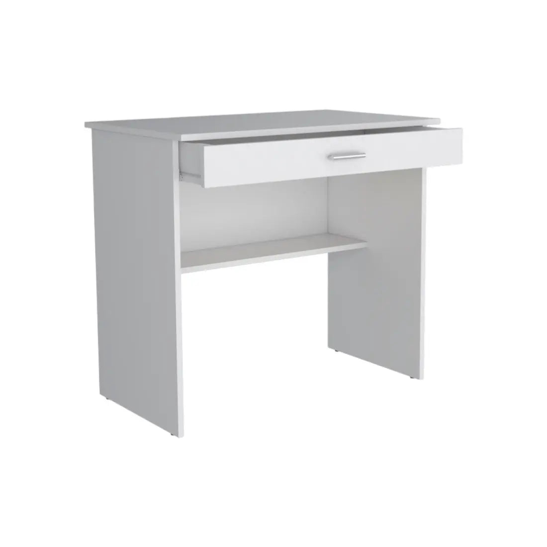 32" White Wood Computer Desk With Drawer Homeroots Office
