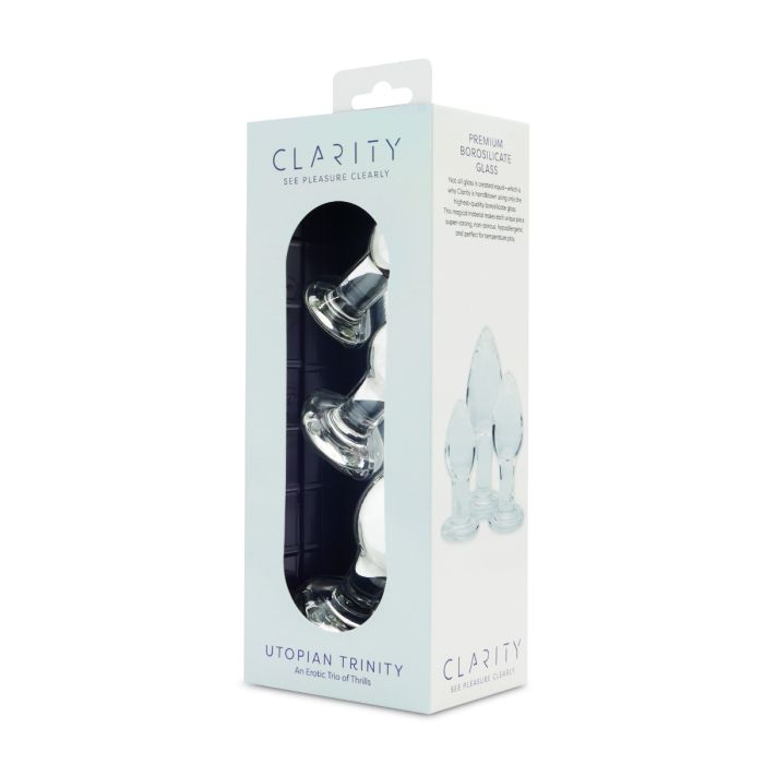 Clarity Glass Dildo Utopian Trinity - GreatEagleInc