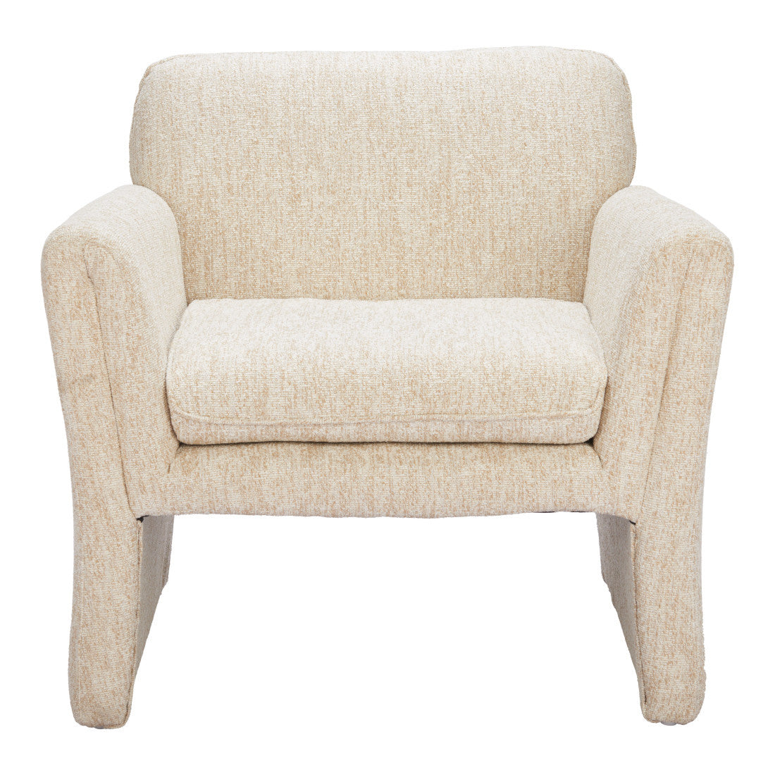 33" Beige Upholstered Arm Chair Homeroots Living Room