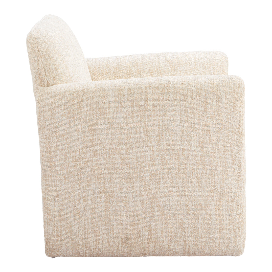 33" Beige Upholstered Arm Chair Homeroots Living Room