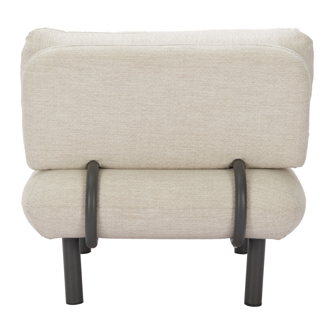 33" Beige and Black Fabric Side Chair Homeroots Living Room