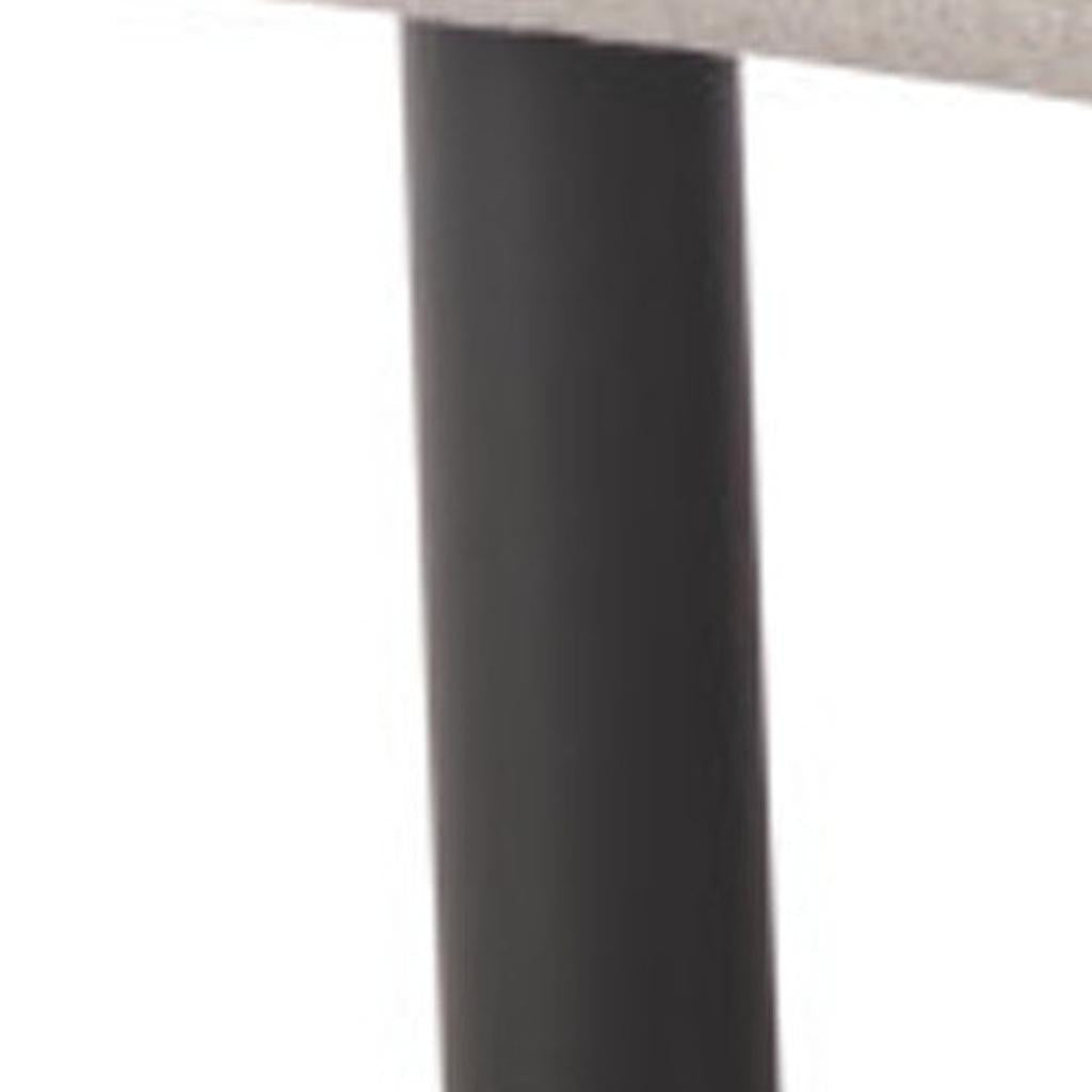 33" Beige and Black Fabric Side Chair Homeroots Living Room