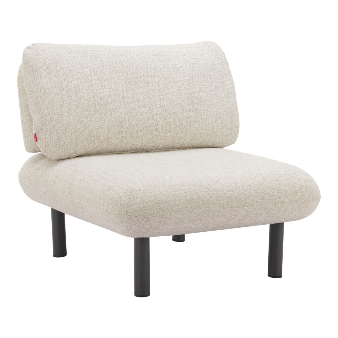 33" Beige and Black Fabric Side Chair Homeroots Living Room