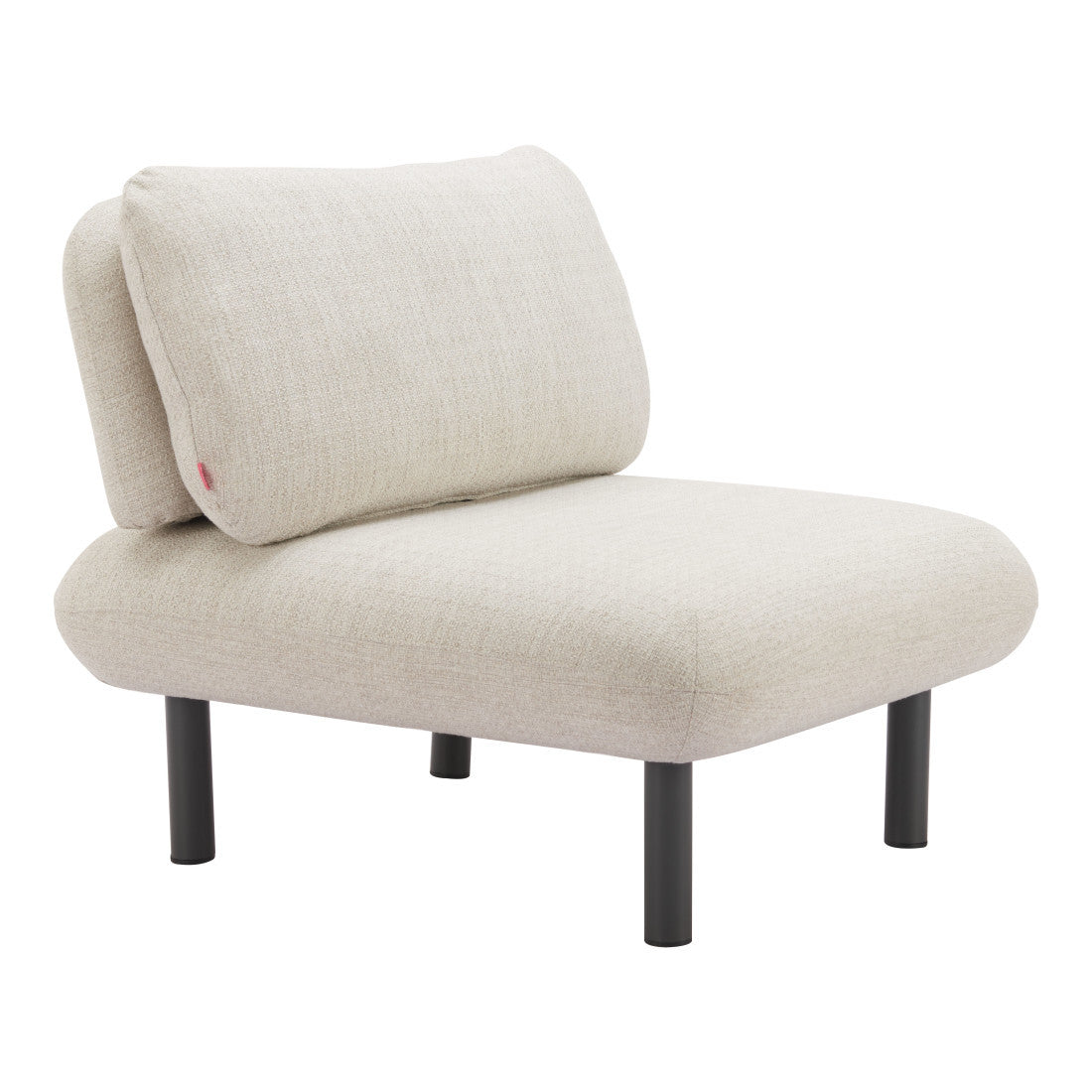 33" Beige and Black Fabric Side Chair Homeroots Living Room