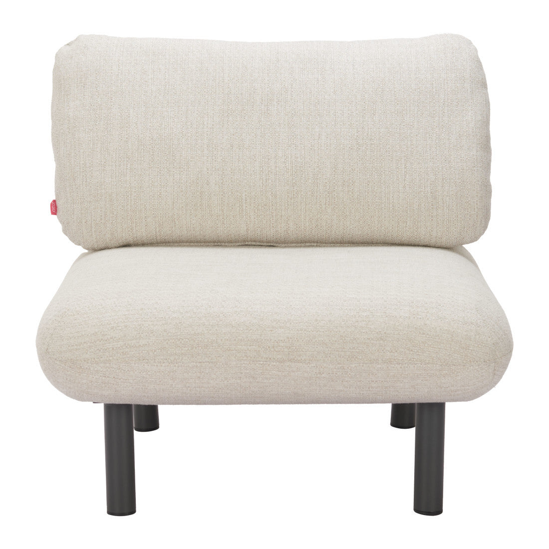 33" Beige and Black Fabric Side Chair Homeroots Living Room