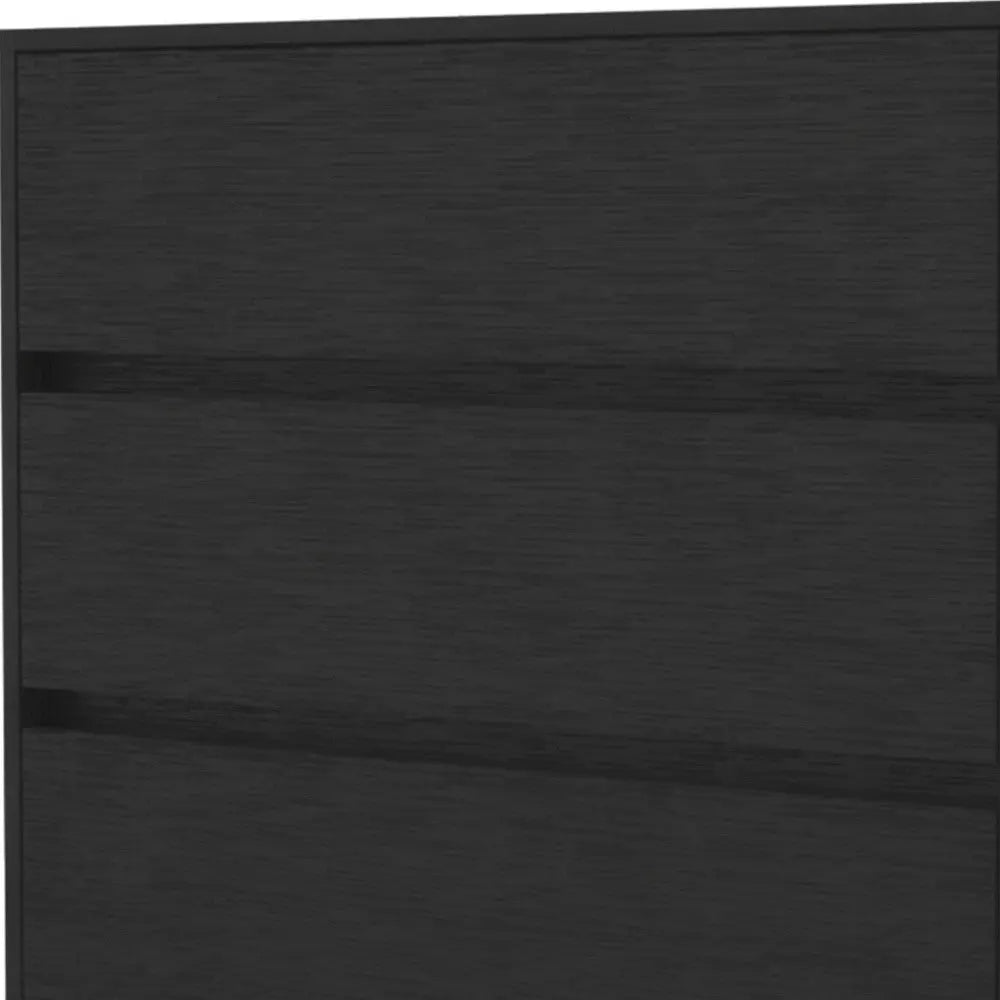 33" Black Three Drawer Dresser Homeroots Bed & Bath